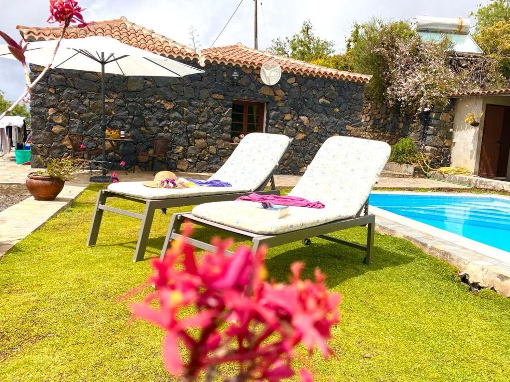 Climatized Pool Free Wifi Casa Rural Las Pareditas Tijarafe Exteriér fotografie